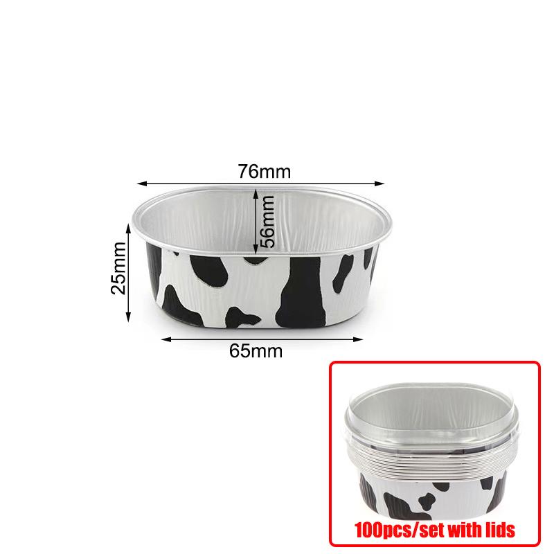 100Pcs 68ML Clear Lids Heat Resistant For Aluminum Foil Oval Non-Stick Baking Cups Cake Containers With Cakes білий
100Pcs 68ML Clear Lids Heat Resistant For Aluminum Foil Oval Non-Stick Baking Cups Cake Containers With Cakes білий