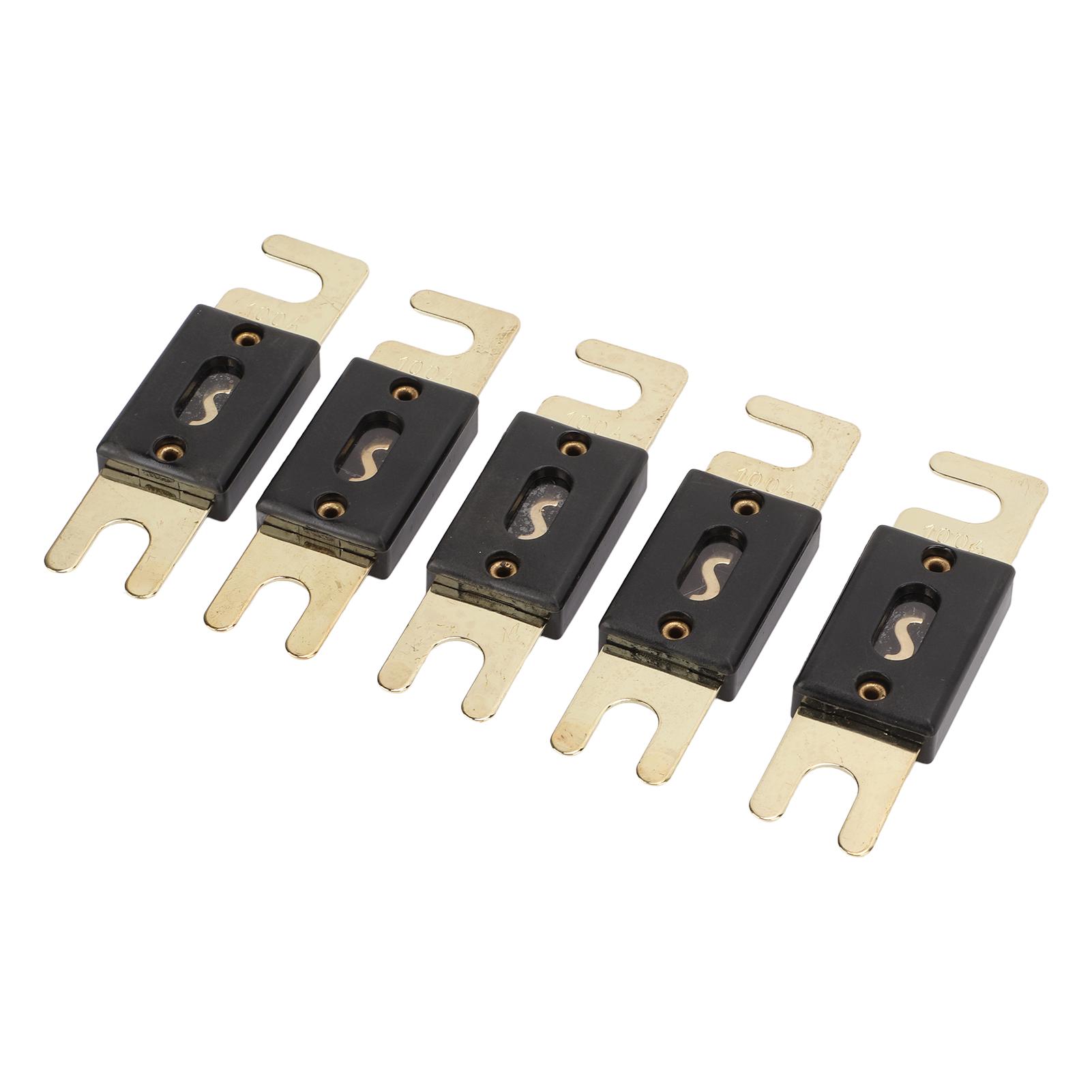 5Pcs Set 12V 24V 32V 100A ANL Blade Fuse Gold Plated Large Size for Car Audio Video System
5Pcs Set 12V 24V 32V 100A ANL Blade Fuse Gold Plated Large Size for Car Audio Video System