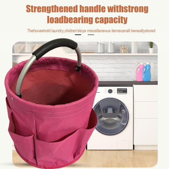 Portable Storage Basket Dirty Clothes Organizer with Side Pockets Handle Design Large Capacity Waterproof Laundry Basket рожевий
Portable Storage Basket Dirty Clothes Organizer with Side Pockets Handle Design Large Capacity Waterproof Laundry Basket рожевий