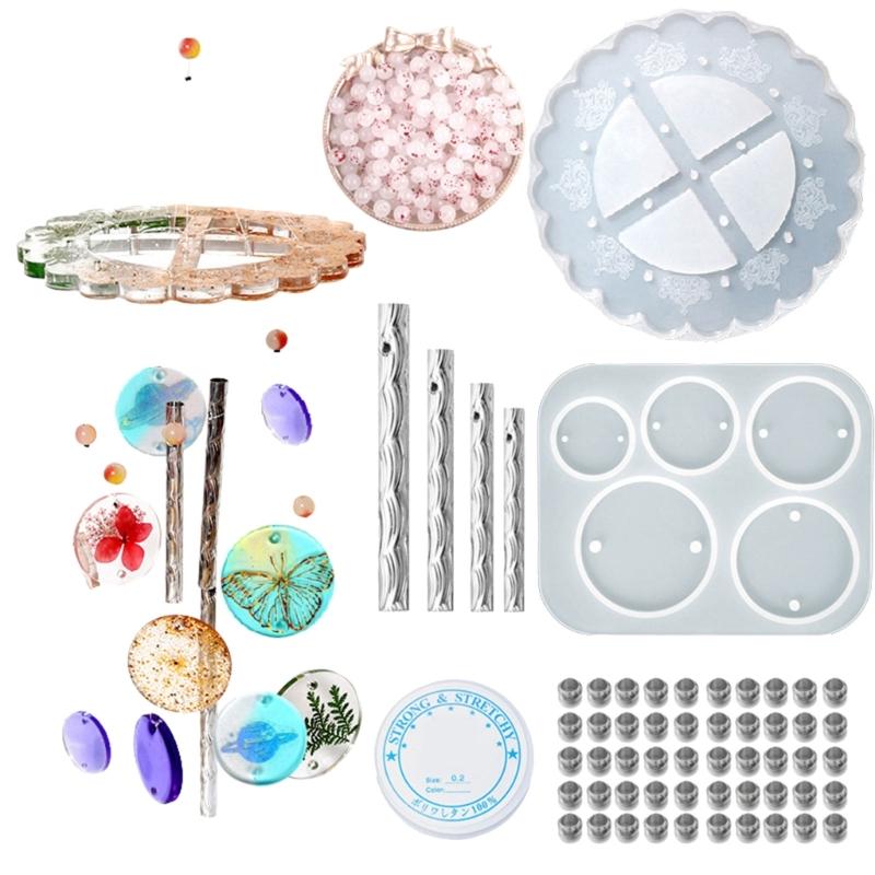 Food Grade Silicone Mold Set for DIY Crafting Geometric Heart and Star Shaped Wind Chime Pendants and Decorations
Food Grade Silicone Mold Set for DIY Crafting Geometric Heart and Star Shaped Wind Chime Pendants and Decorations