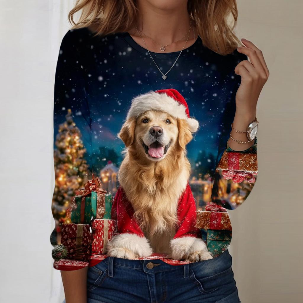 3D Рождественский подарок Принт котенка Футболка с круглым вырезом и длинным рукавом Модный повседневный топ с длинным рукавом XXL
3D Рождественский подарок Принт котенка Футболка с круглым вырезом и длинным рукавом Модный повседневный топ с длинным рукавом XXL