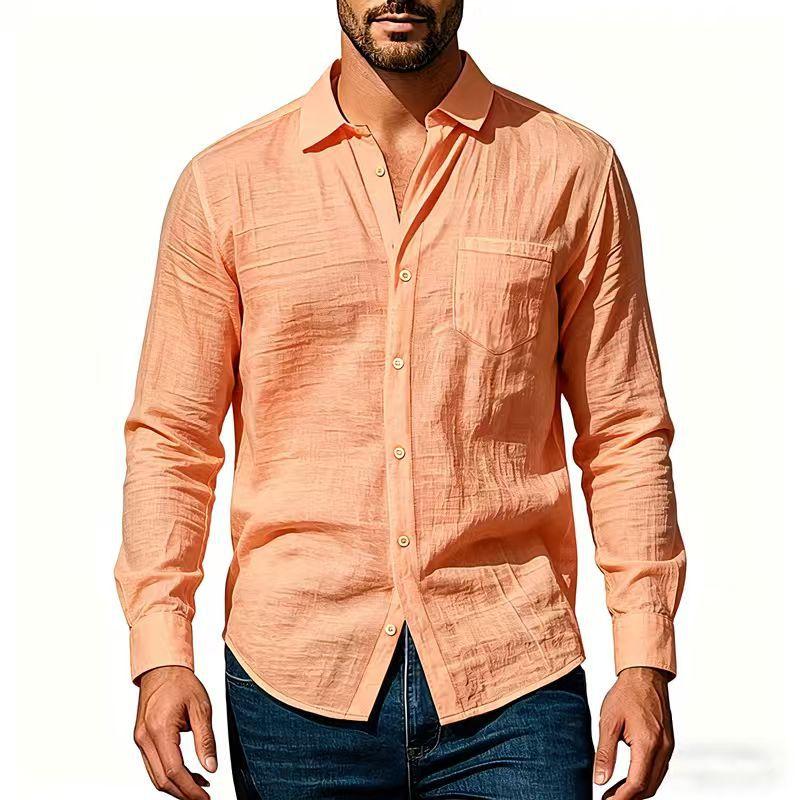 Summer Thin Men s Long Sleeve Button Down Shirt Casual Loose Fit Solid Color Pocket Shirts Male Daily Streetwear Blouse XL шоколадний
Summer Thin Men s Long Sleeve Button Down Shirt Casual Loose Fit Solid Color Pocket Shirts Male Daily Streetwear Blouse XL шоколадний