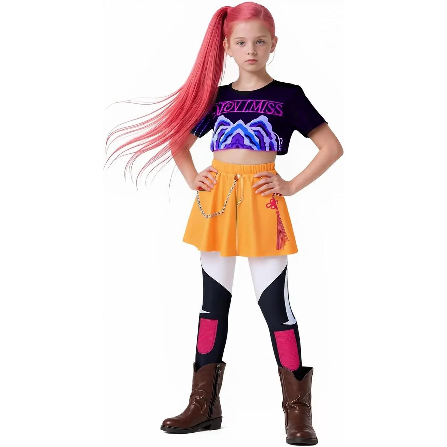 Anime Movie KPOP Demon Hunters Zoey Rumi Mira Cosplay Costume Halloween Carnival Party Role Play Uniform Prop 160CM
Anime Movie KPOP Demon Hunters Zoey Rumi Mira Cosplay Costume Halloween Carnival Party Role Play Uniform Prop 160CM