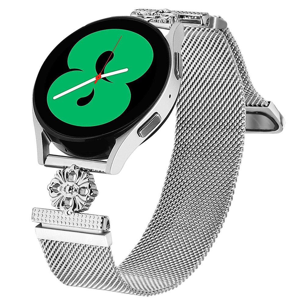 For Samsung Galaxy Watch4 40mm/44mm Milanese Band Flower Stainless Steel Magnetic Mesh Watch Strap Silver
For Samsung Galaxy Watch4 40mm/44mm Milanese Band Flower Stainless Steel Magnetic Mesh Watch Strap Silver