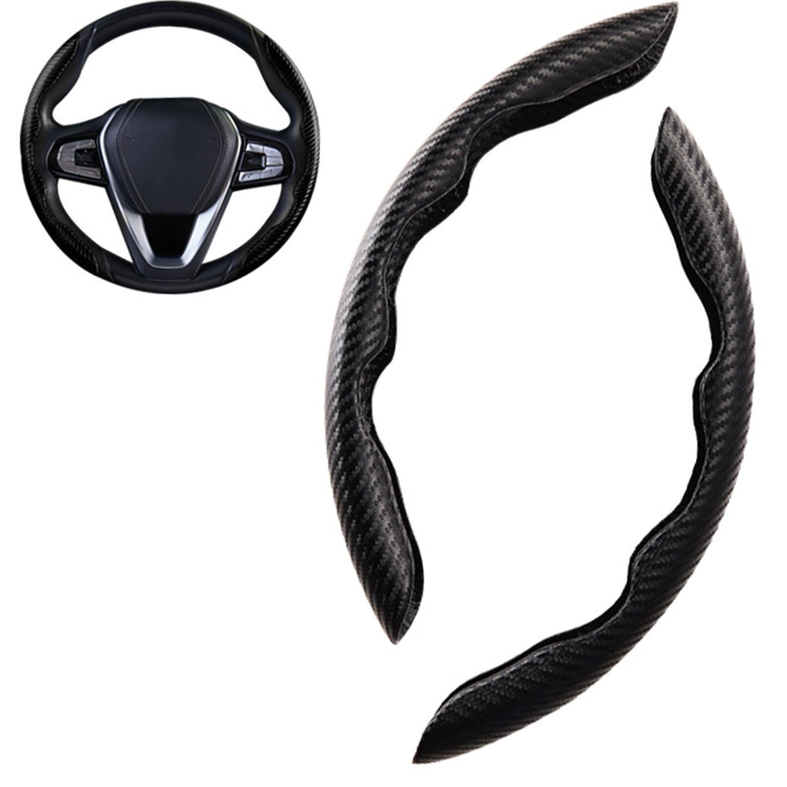2pcs Steering Wheel Cover Carbon Fiber Color Anti Slip Wear Resistant Stylish Steering Wheel Grip
2pcs Steering Wheel Cover Carbon Fiber Color Anti Slip Wear Resistant Stylish Steering Wheel Grip