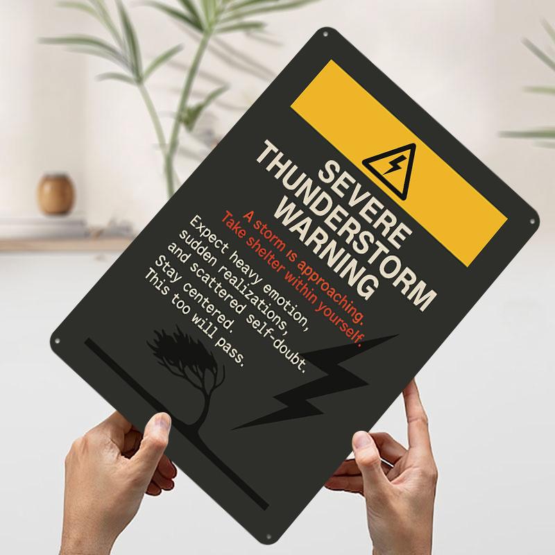 Severe Thunderstorm Warning Emotional Poster Customized Wall Art Vintage Metal Signs Retro Tin Plaque for Man Cave Home Decor 7.9x11.8In(20x30cm)
Severe Thunderstorm Warning Emotional Poster Customized Wall Art Vintage Metal Signs Retro Tin Plaque for Man Cave Home Decor 7.9x11.8In(20x30cm)