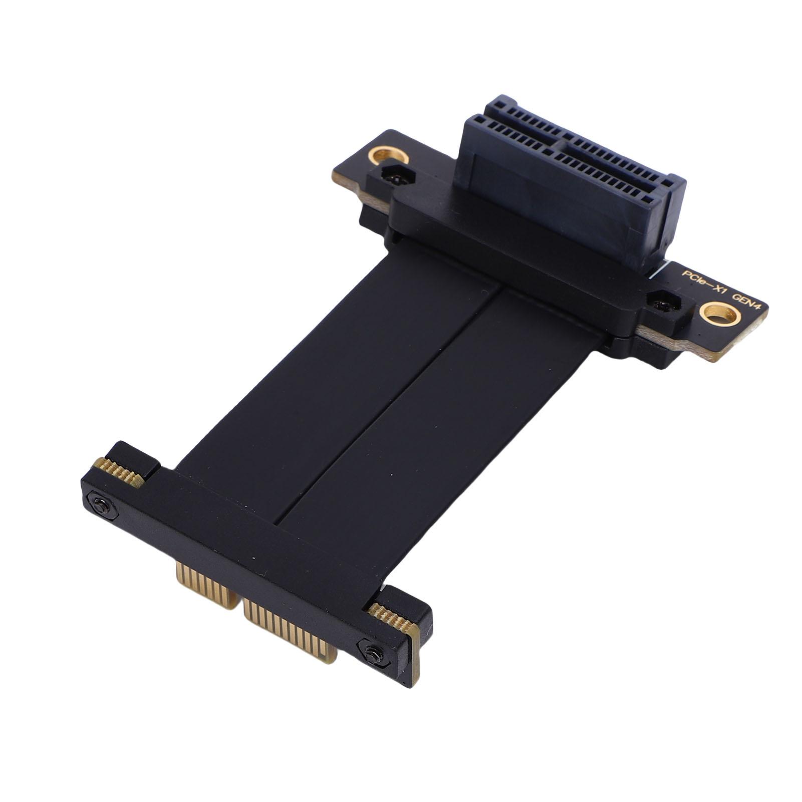 PCIE 4.0 X1 Riser Cable 90 Degree Male to Female Full Speed Lossless Flexible Gen 4 GPU Graphics Card Extension Cable 5cm / 2.0in
PCIE 4.0 X1 Riser Cable 90 Degree Male to Female Full Speed Lossless Flexible Gen 4 GPU Graphics Card Extension Cable 5cm / 2.0in