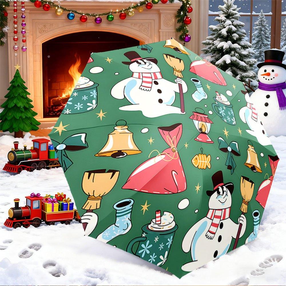 Portable Folding Umbrella | Snowmen, Bells, and Gift Bags Pattern on Green Background | Fits Travel, Backpack, Holiday Christm (as the picture,Iron&8K)
Portable Folding Umbrella | Snowmen, Bells, and Gift Bags Pattern on Green Background | Fits Travel, Backpack, Holiday Christm (as the picture,Iron&8K)