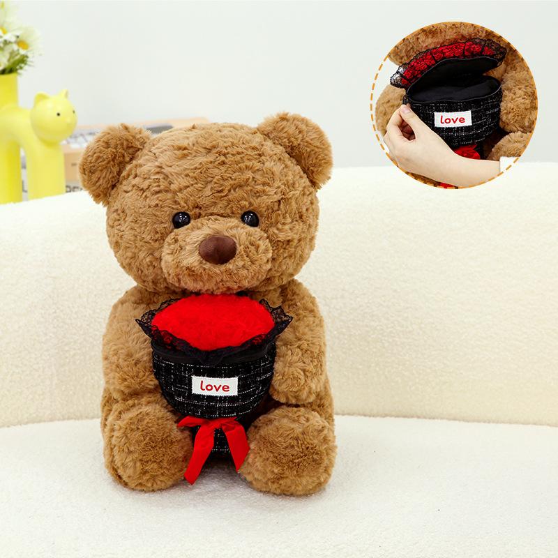 Confession Bear Dolls Rose Bouquet Gift Box Teddy Bear Plush Toys Valentine s Day Boy and Girlfriend Gift 30cm
Confession Bear Dolls Rose Bouquet Gift Box Teddy Bear Plush Toys Valentine s Day Boy and Girlfriend Gift 30cm