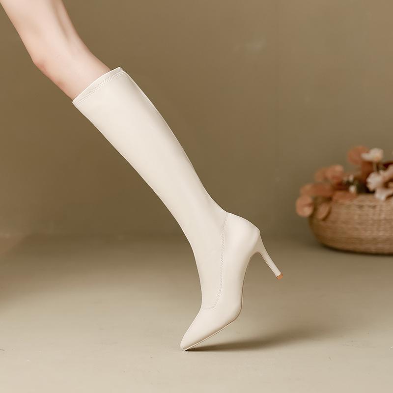 Leather Boots Beige Boots Thin Heel High Heel Boots Women s Pointed Autumn and Winter Single Boots Skinny Boots Side Zipper Women s Boots 33
Leather Boots Beige Boots Thin Heel High Heel Boots Women s Pointed Autumn and Winter Single Boots Skinny Boots Side Zipper Women s Boots 33