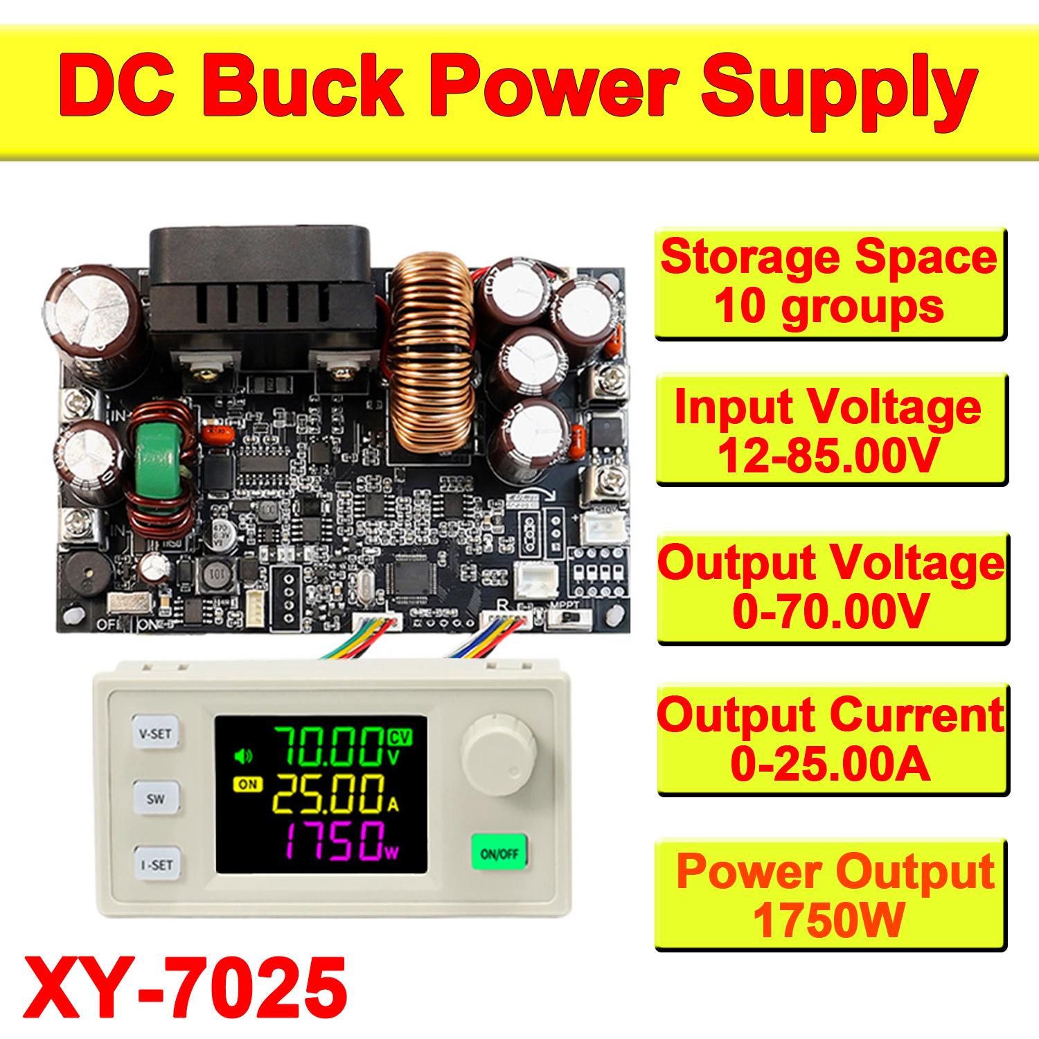 XY7025 70V/25A/1750W CNC Stabilized Voltage Power Supply Buck Converter CC CV Constant Voltage Constant Current Step-Down Module
XY7025 70V/25A/1750W CNC Stabilized Voltage Power Supply Buck Converter CC CV Constant Voltage Constant Current Step-Down Module