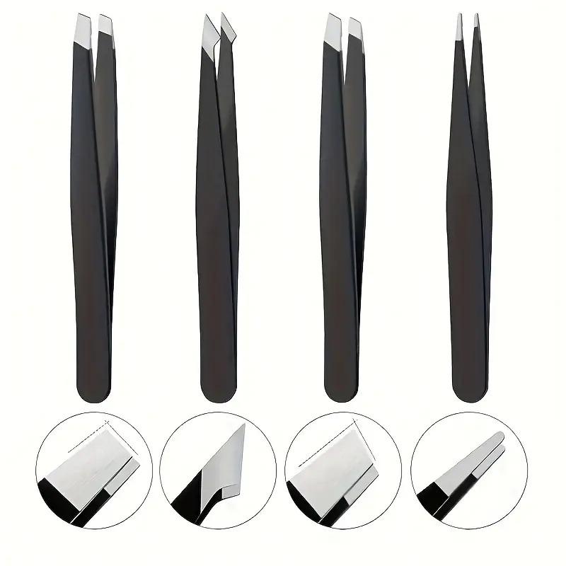 4-in-1 Precision Tweezers Set, Stainless Steel, Multi-Tip, Perfect for Eyebrow & Hair Removal чёрный
4-in-1 Precision Tweezers Set, Stainless Steel, Multi-Tip, Perfect for Eyebrow & Hair Removal чёрный