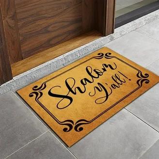 Elegant Door Mat Carpet Shalom Hebrew Vintage Pattern Non Slip Print Entryway Rug for Jewish Home Decor 40cm x 60cm
Elegant Door Mat Carpet Shalom Hebrew Vintage Pattern Non Slip Print Entryway Rug for Jewish Home Decor 40cm x 60cm