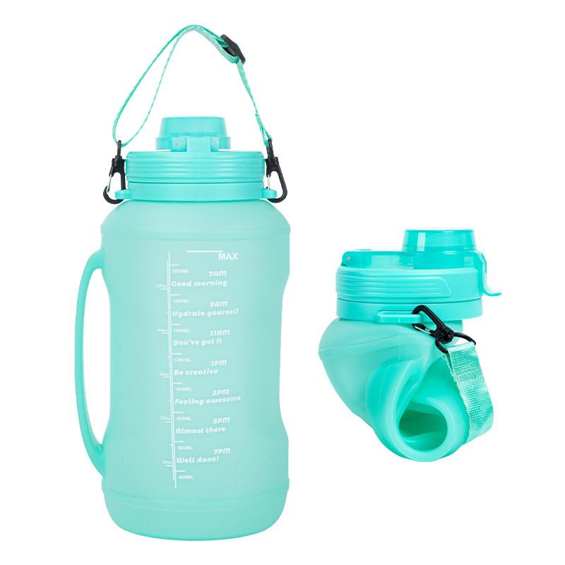 Portable 2L large-capacity outdoor sports non-toxic silicone foldable kettle with straw 2L зелений
Portable 2L large-capacity outdoor sports non-toxic silicone foldable kettle with straw 2L зелений
