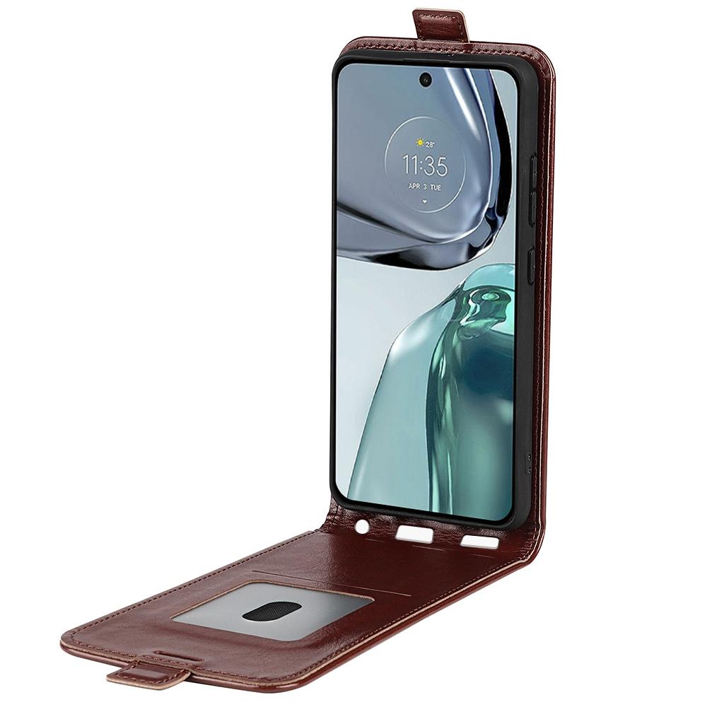 For Motorola Moto G62 5G Card Holder Function Anti-scratch Phone Case Crazy Horse Texture Vertical Flip Anti-fall PU Leather+TPU Cover Brown
For Motorola Moto G62 5G Card Holder Function Anti-scratch Phone Case Crazy Horse Texture Vertical Flip Anti-fall PU Leather+TPU Cover Brown