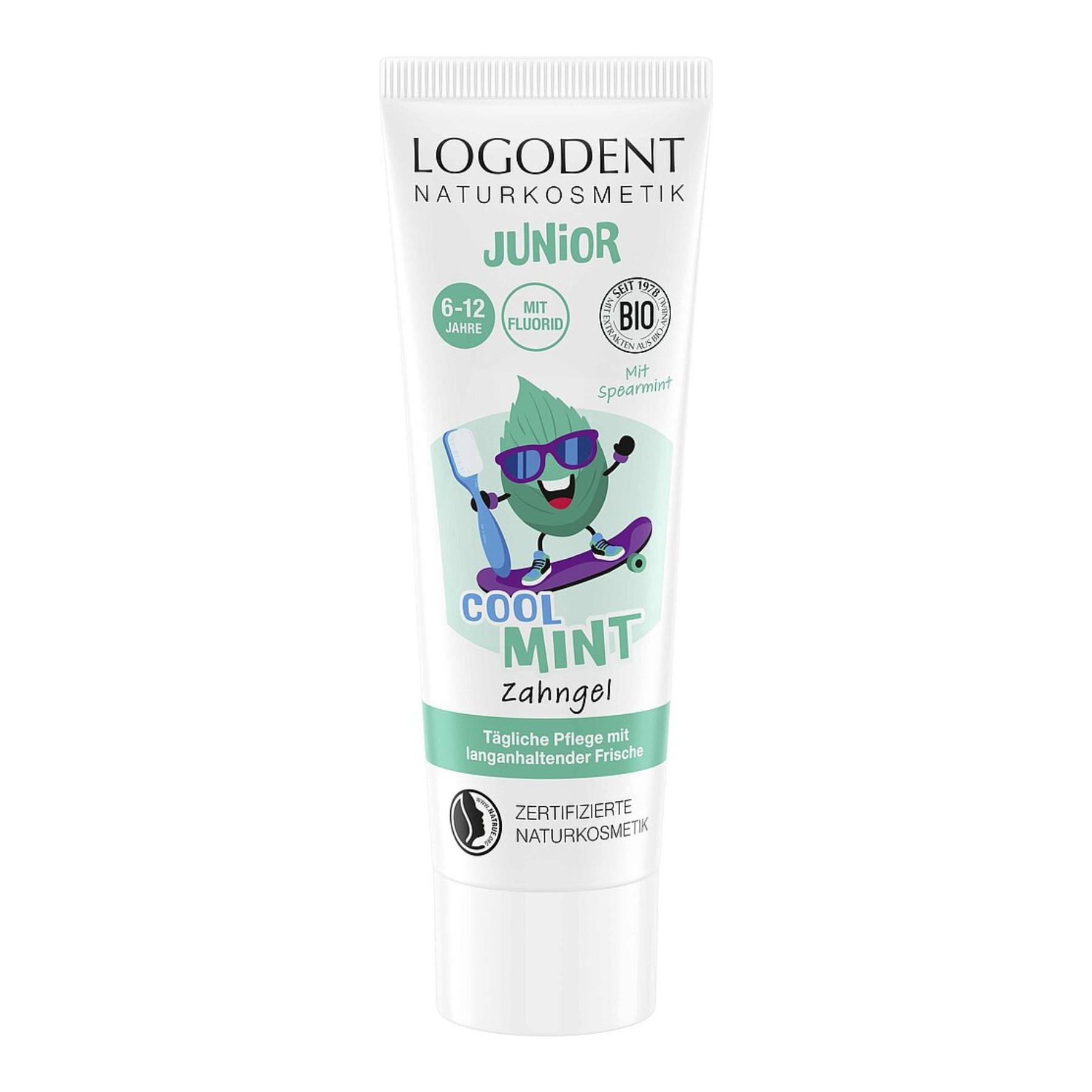 BIO-Toothpaste Gel for Children Junior Cool Mint with Fluoride Logodent 75 ml
BIO-Toothpaste Gel for Children Junior Cool Mint with Fluoride Logodent 75 ml