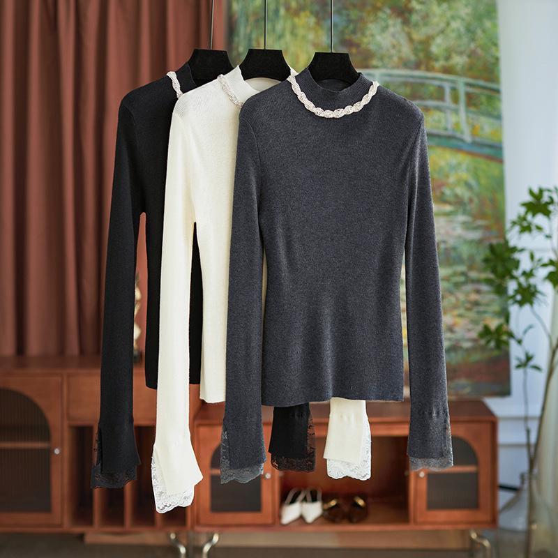 Exquisite Light Luxury Knit Sweater with Lace Cuff and Diamond Chain Details for Women One Size чорний
Exquisite Light Luxury Knit Sweater with Lace Cuff and Diamond Chain Details for Women One Size чорний