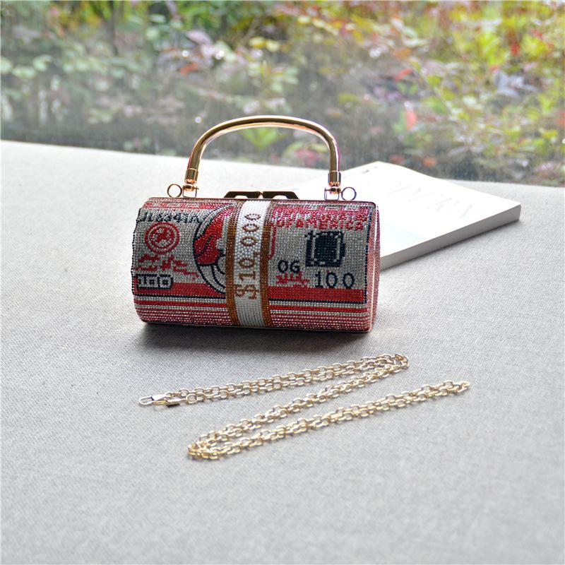 2025 Luxury Full Diamonds Dollar Stack Cash Evening Handbags Women Rhinestone Wedding Party Clutch Bag Metal Chain Shoulder Bag
2025 Luxury Full Diamonds Dollar Stack Cash Evening Handbags Women Rhinestone Wedding Party Clutch Bag Metal Chain Shoulder Bag