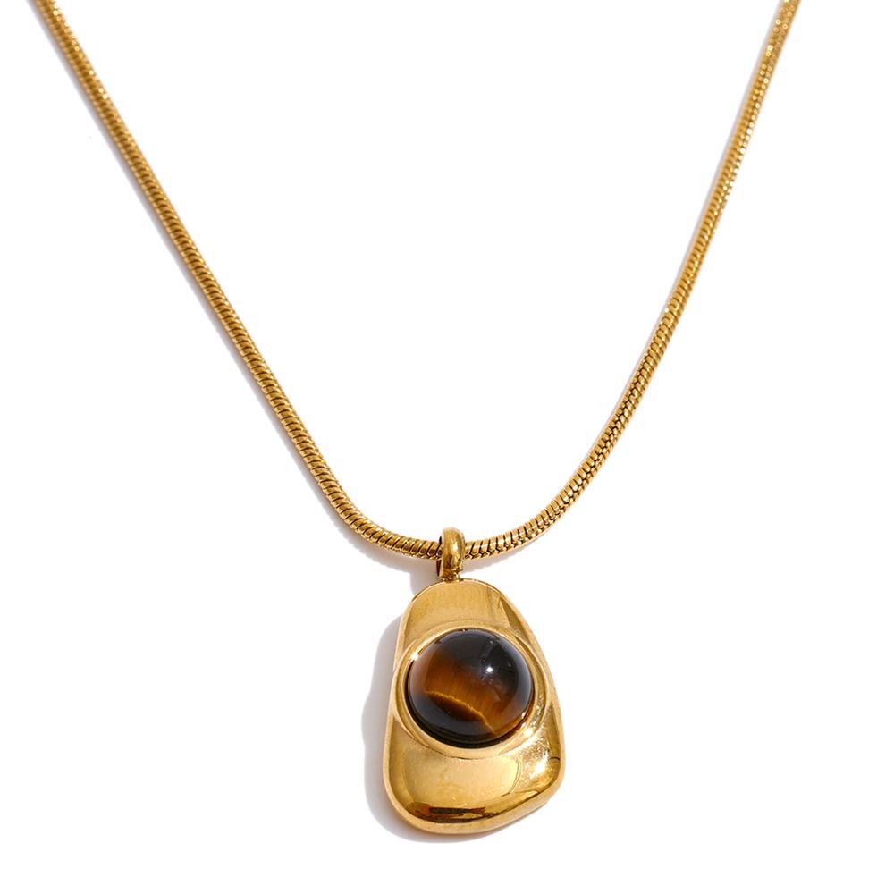 Yhpup Natural Tiger Stone Imitation Pearls Geometric Pendant Necklace Earrings Set for Women New Arrival Fashion Jewelry
Yhpup Natural Tiger Stone Imitation Pearls Geometric Pendant Necklace Earrings Set for Women New Arrival Fashion Jewelry