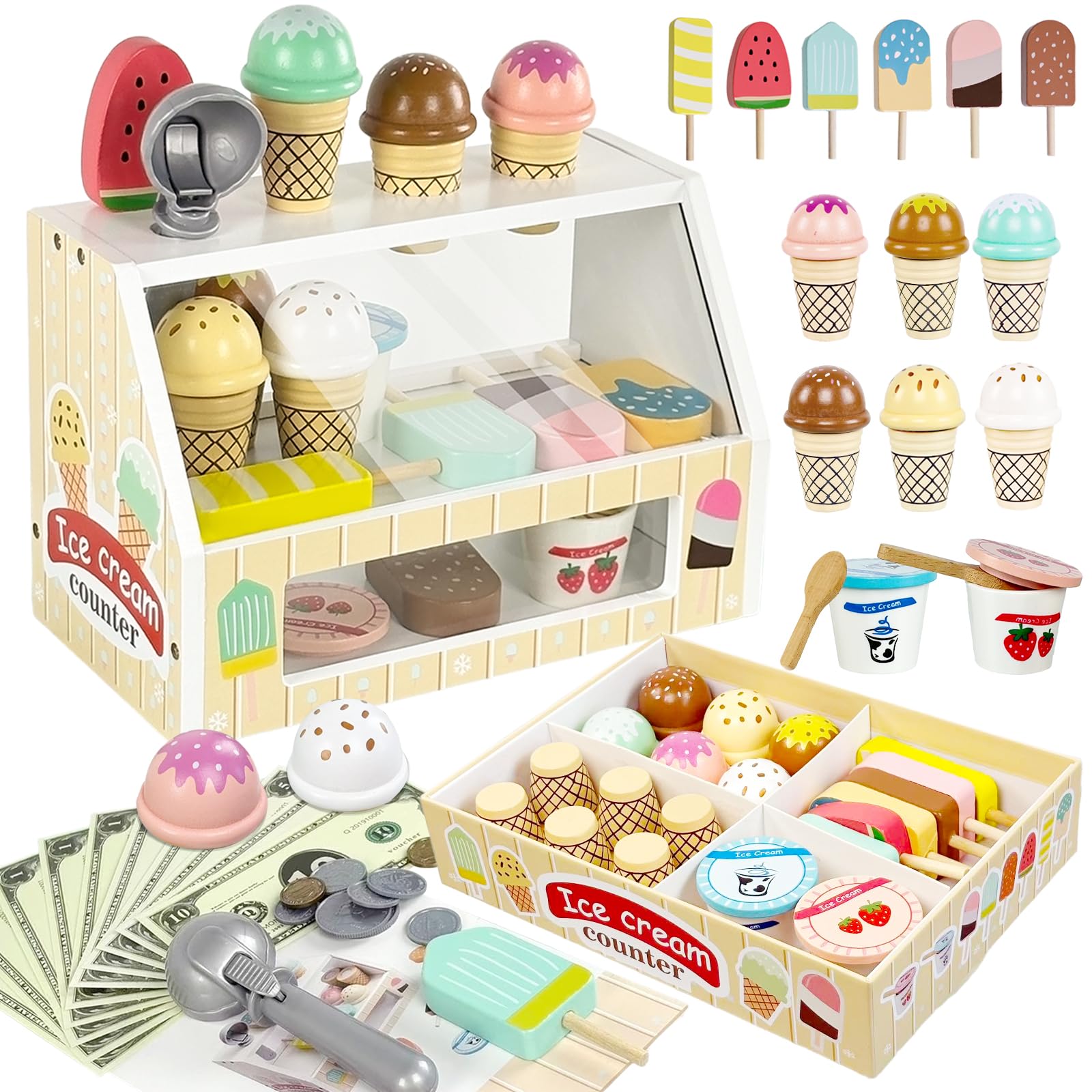 Wooden Pretend Play Ice Cream Shop Toy, Montessori Pretend Play Kitchen Set, Educational Toy for Kids, Girls and Boys, Birthday Gift, Christmas Gift
Wooden Pretend Play Ice Cream Shop Toy, Montessori Pretend Play Kitchen Set, Educational Toy for Kids, Girls and Boys, Birthday Gift, Christmas Gift
