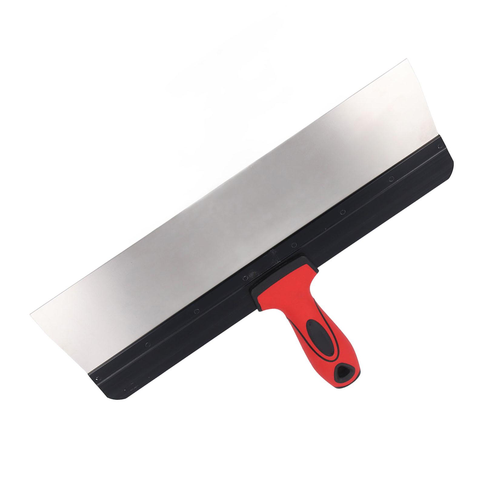 14-дюймовый шпатель из нержавеющей стали, инструмент для резки гипсокартона с нескользящей мягкой ручкой для нанесения и