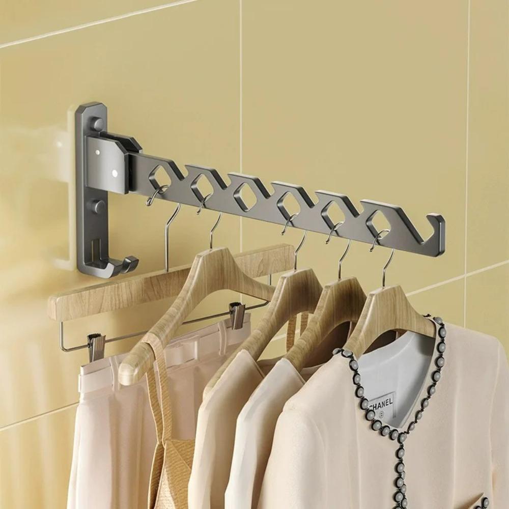 Black Stainless Steel Wall-Mounted Clothes Hanger Durable Folding Home Balcony Storage Hanger Closet Retractable Hook
Black Stainless Steel Wall-Mounted Clothes Hanger Durable Folding Home Balcony Storage Hanger Closet Retractable Hook