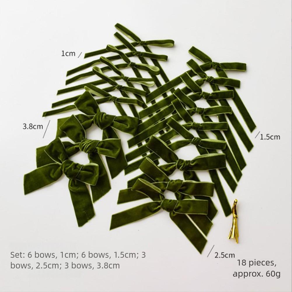18 шт. Набор мини-бантиков из бархата ручной работы для рождественских украшений и DIY-украшений для праздничной елки, маленькие подвески светло-зеленый
18 шт. Набор мини-бантиков из бархата ручной работы для рождественских украшений и DIY-украшений для праздничной елки, маленькие подвески светло-зеленый