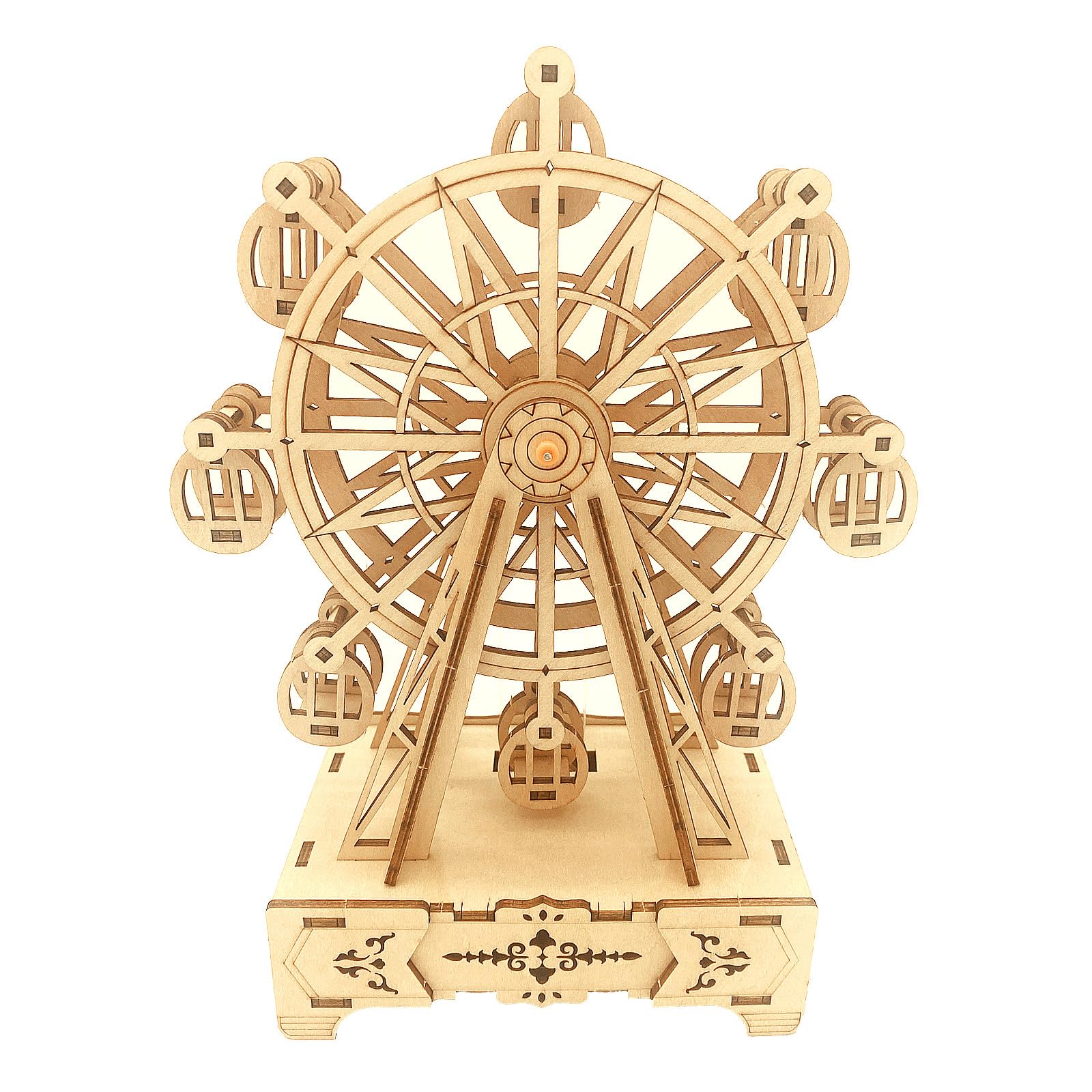 Wooden 3D Puzzle Model Kit for Adults Ferris Wheel DIY Music Box Construction Craft Mechanical Jigsaw Puzzle Hobby Gift for Men and Ages - Kit, Teens,
Wooden 3D Puzzle Model Kit for Adults Ferris Wheel DIY Music Box Construction Craft Mechanical Jigsaw Puzzle Hobby Gift for Men and Ages - Kit, Teens,