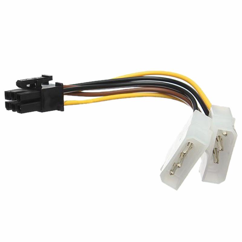 Подвійний 4-контактний роз єм Molex до 6-контактного кабелю адаптера живлення PCI-E PCI Express
Подвійний 4-контактний роз єм Molex до 6-контактного кабелю адаптера живлення PCI-E PCI Express