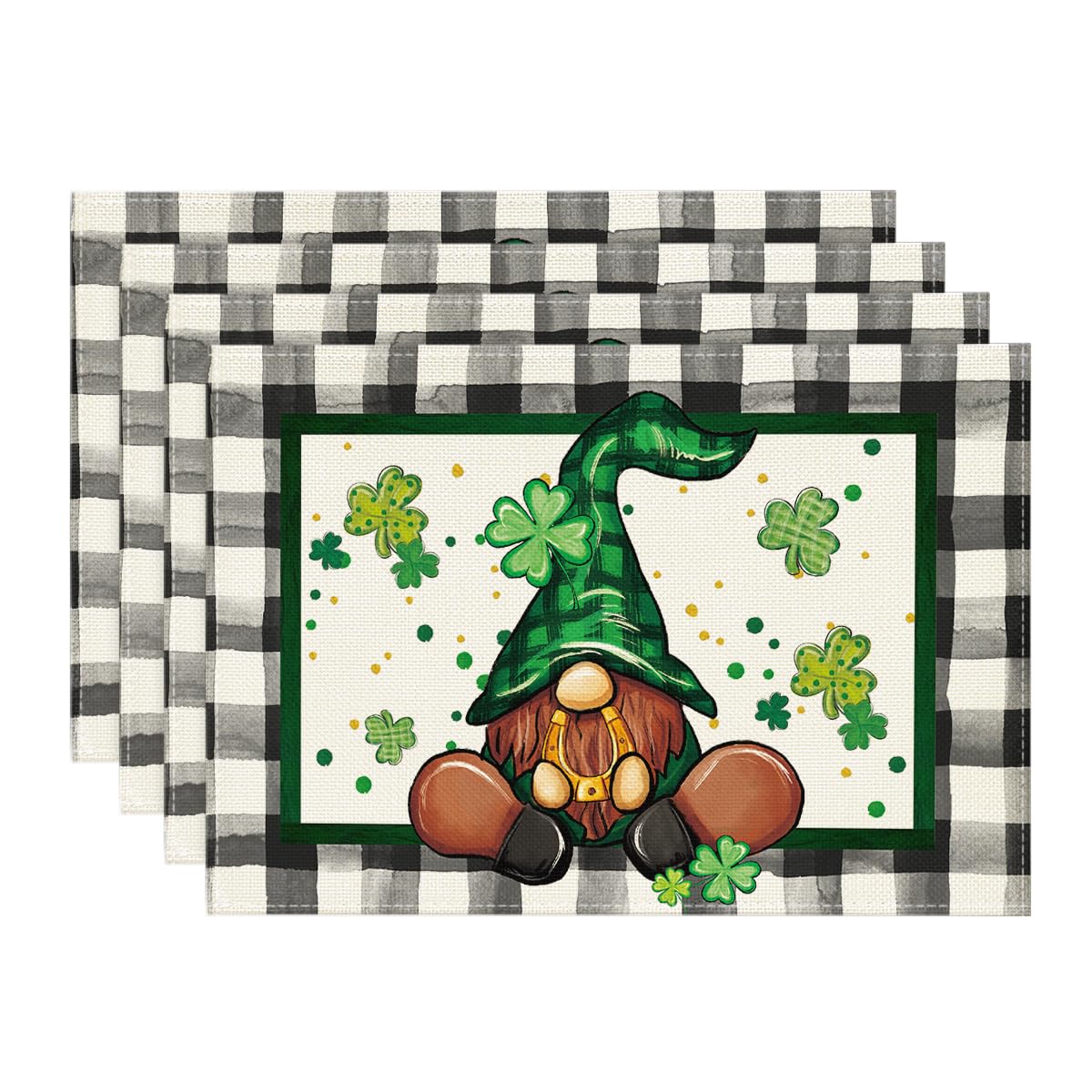 Buffalo Plaid Gnome Shamrock St. Patrick s Day Placemats Set of 4, 12x18 Inch Seasonal Spring Table Mats for Party Kitchen Dining Decoration 12 x 18 , Rectangular 4 Pcs
Buffalo Plaid Gnome Shamrock St. Patrick s Day Placemats Set of 4, 12x18 Inch Seasonal Spring Table Mats for Party Kitchen Dining Decoration 12 x 18 , Rectangular 4 Pcs