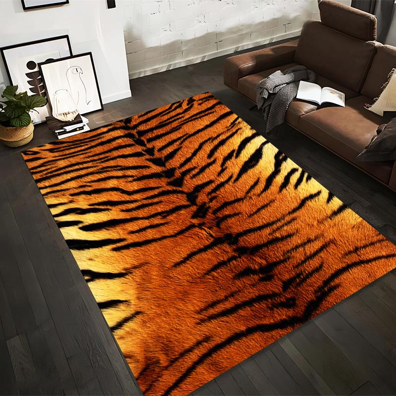 Tiger Striped Rug for Bold Home Decor Suitable for use as an anti-slip game mat for living room and bedroom sofas 40x60cm( 15x23in )
Tiger Striped Rug for Bold Home Decor Suitable for use as an anti-slip game mat for living room and bedroom sofas 40x60cm( 15x23in )