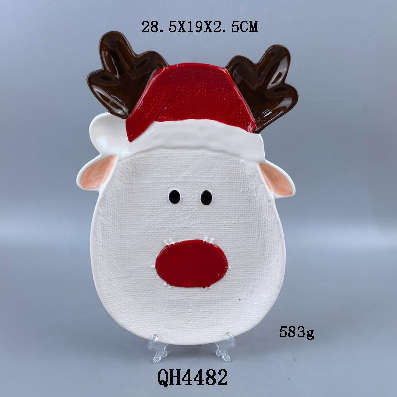 Ceramic Christmas tree plate, heavy white cloud soil Christmas plate, hand-painted 3D Christmas tree fruit plate, husband cookie plate reindeer plate
Ceramic Christmas tree plate, heavy white cloud soil Christmas plate, hand-painted 3D Christmas tree fruit plate, husband cookie plate reindeer plate