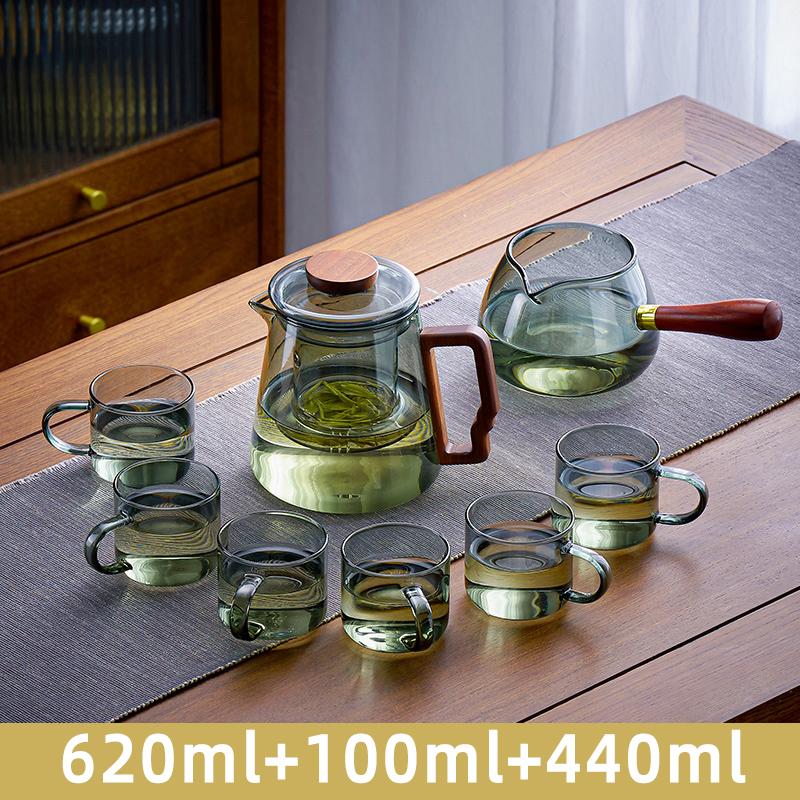 Стеклянный чайник с деревянной ручкой, китайская чайная церемония, чистый чай, кунг-фу, прозрачный чайный сервиз, термостойкий стеклянный чайник
Стеклянный чайник с деревянной ручкой, китайская чайная церемония, чистый чай, кунг-фу, прозрачный чайный сервиз, термостойкий стеклянный чайник
