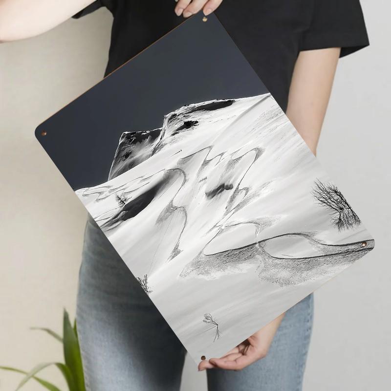 Black and White Snow Mountain Landscape Metal Wall Art Modern Minimalist Home Decor for Living Room 20x30cm(7.8x11.8inch)
Black and White Snow Mountain Landscape Metal Wall Art Modern Minimalist Home Decor for Living Room 20x30cm(7.8x11.8inch)