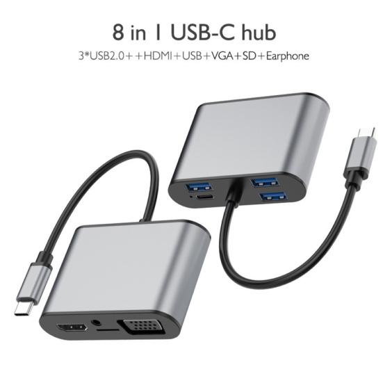 Адаптер док-станции с концентратором USB 3.0 2.0, совместимый с HDMI 8-в-1, VGA PD с поддержкой HDMI 3.0 2.0
Адаптер док-станции с концентратором USB 3.0 2.0, совместимый с HDMI 8-в-1, VGA PD с поддержкой HDMI 3.0 2.0