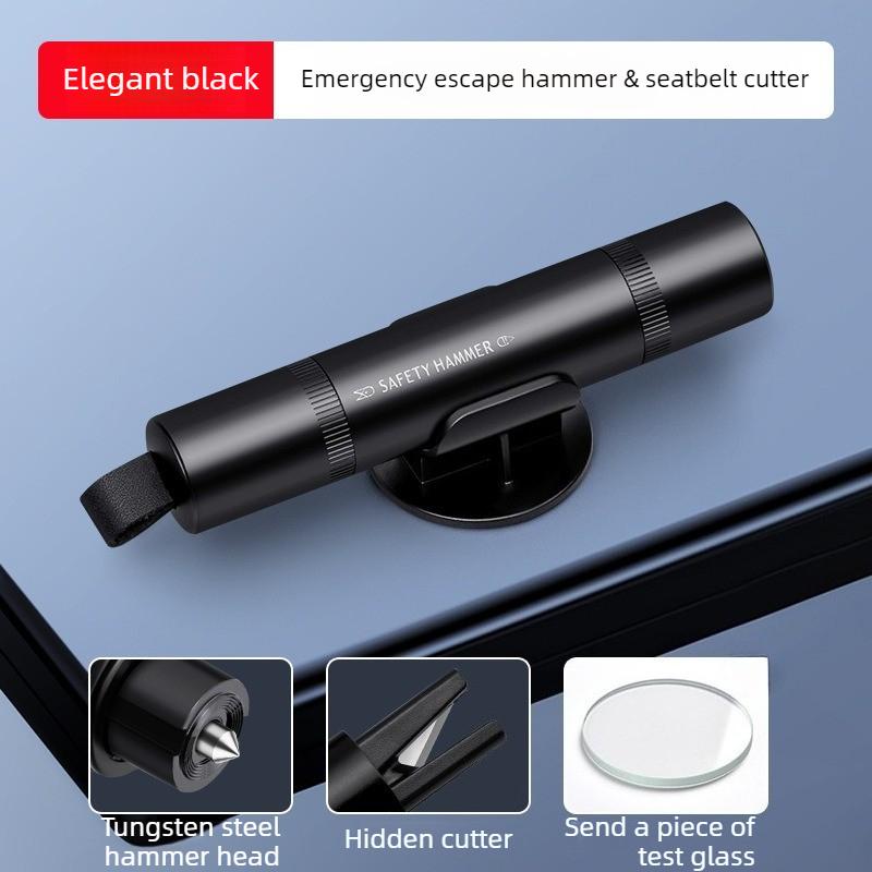 2-in-1 window breaking safety belt cutting machine emergency hammer, with base, test glass, emergency rescue and escape tool чорний
2-in-1 window breaking safety belt cutting machine emergency hammer, with base, test glass, emergency rescue and escape tool чорний