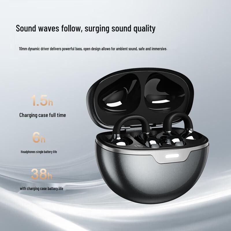 YIOY S2S Open-Ear Clip-On Sport Bluetooth Headphones
YIOY S2S Open-Ear Clip-On Sport Bluetooth Headphones