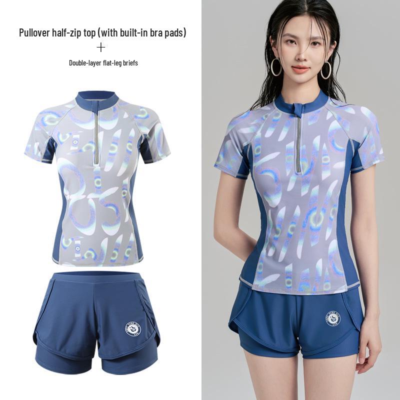 Women s Quick-Drying Short Sleeve Zipper Wetsuit Top - Slimming Surf Swimsuit for Beach & Hot Spring L королівський синій колір
Women s Quick-Drying Short Sleeve Zipper Wetsuit Top - Slimming Surf Swimsuit for Beach & Hot Spring L королівський синій колір