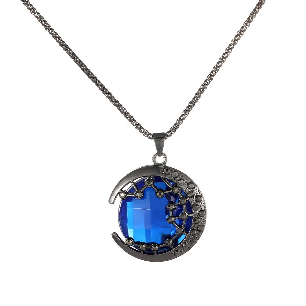 Blue Tawny Colors Crystal Moon Shaped Pedant Necklace Popcorn Chain 60cm
Blue Tawny Colors Crystal Moon Shaped Pedant Necklace Popcorn Chain 60cm