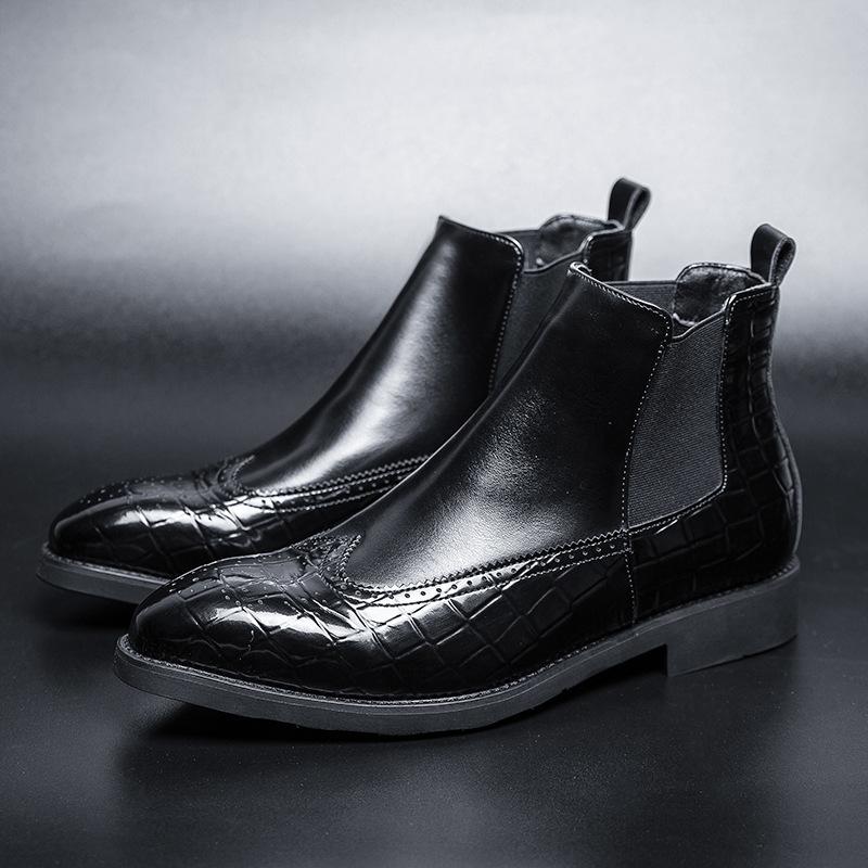 Autumn and winter men s Brock Chelsea boots men s pointed short boots high-top leather shoes Martin boots men s British large-size leather boots 38 чёрный
Autumn and winter men s Brock Chelsea boots men s pointed short boots high-top leather shoes Martin boots men s British large-size leather boots 38 чёрный