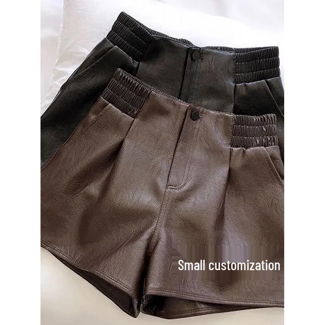 High-Waist PU Leather A-Line Bootcut Shorts for Women, Elastic Waist, Loose Fit, XS, Spring/Fall, Tall Look. XS (Recommended for 78-88 jin) чорний
High-Waist PU Leather A-Line Bootcut Shorts for Women, Elastic Waist, Loose Fit, XS, Spring/Fall, Tall Look. XS (Recommended for 78-88 jin) чорний