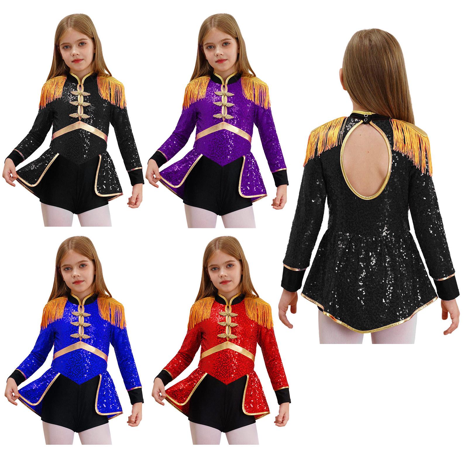 Girls Circus Magician Costume Long Sleeve Sequin Bodysuit with Fringe Epaulets and Sparkle Tassels for Carnival Themed Performances 5-6 Years червоний
Girls Circus Magician Costume Long Sleeve Sequin Bodysuit with Fringe Epaulets and Sparkle Tassels for Carnival Themed Performances 5-6 Years червоний