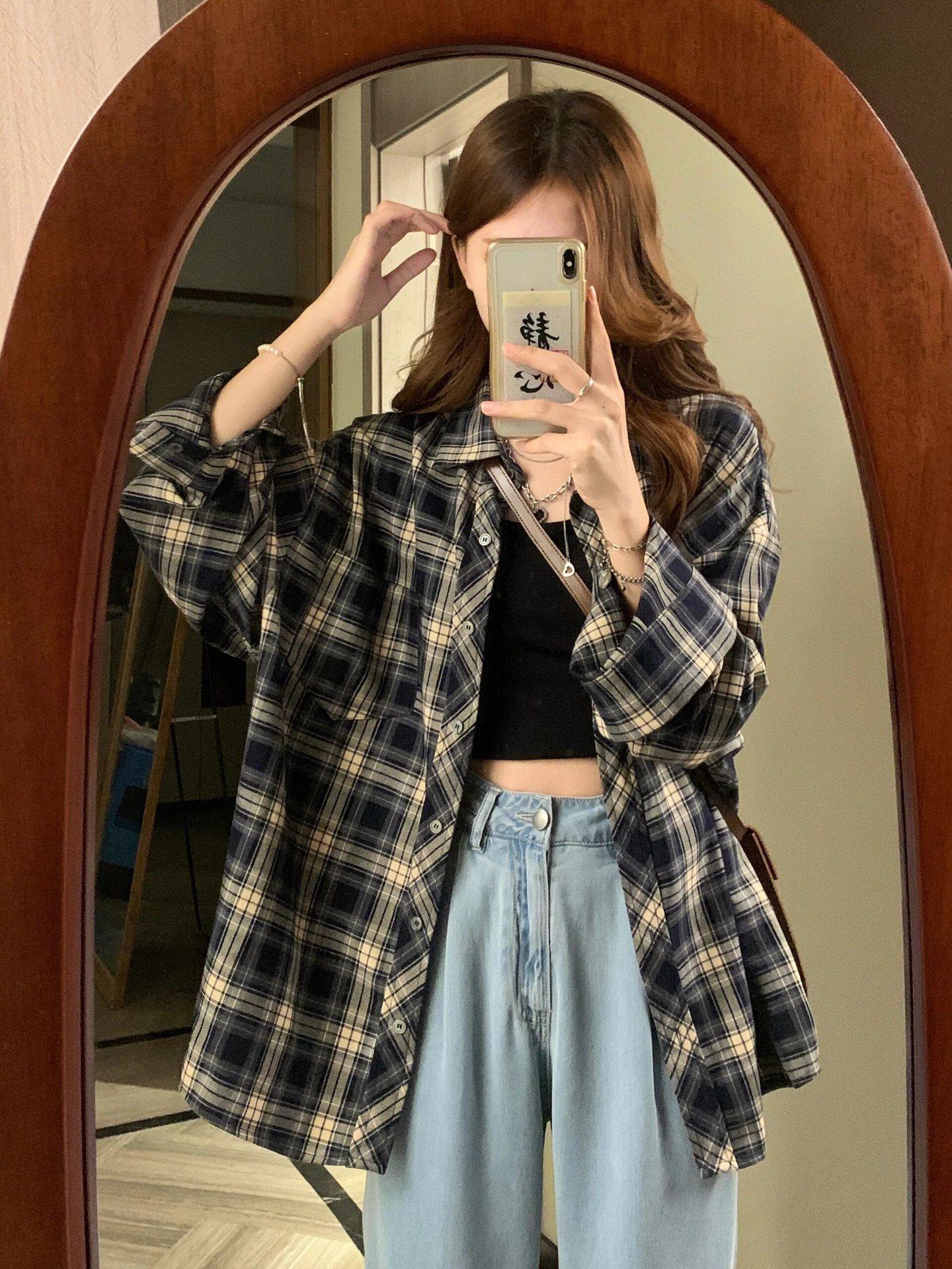 Women s Retro Plaid Shirt - Spring/Summer 2025 Design, Lightweight Sun Protection Jacket XL (Recommended 115-130 jin)
Women s Retro Plaid Shirt - Spring/Summer 2025 Design, Lightweight Sun Protection Jacket XL (Recommended 115-130 jin)