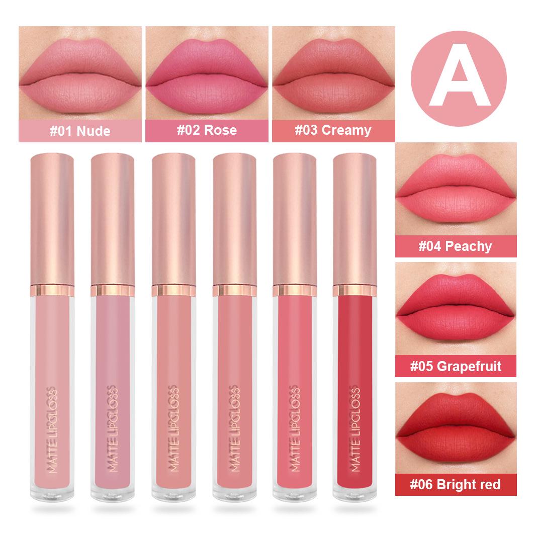 Matte Lip Gloss Set (6pcs) - Non-Stick Cup, Milk Tea Shades 2.5ml X 6
Matte Lip Gloss Set (6pcs) - Non-Stick Cup, Milk Tea Shades 2.5ml X 6