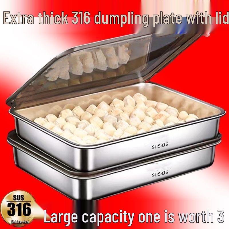 Пластина для зберігання пельменів з нержавіючої сталі для збереження свіжості 2 trays with 2 lids
Пластина для зберігання пельменів з нержавіючої сталі для збереження свіжості 2 trays with 2 lids