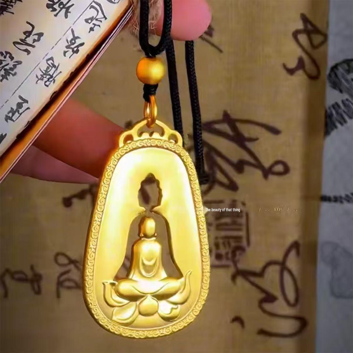 Elegant Gold Hollow Back Buddha Pendant - Fashionable Personalized Jewelry Gift for Girlfriend or Best Friend
Elegant Gold Hollow Back Buddha Pendant - Fashionable Personalized Jewelry Gift for Girlfriend or Best Friend