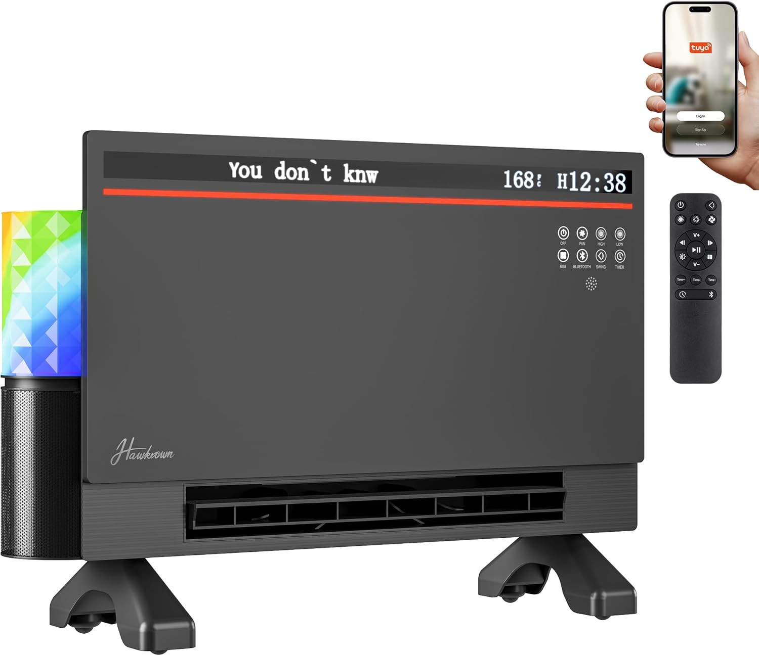 1800W Smart Electric Panel Heater with Bluetooth, RGB Lights, App & Voice Control, Wall-Mount or Freestanding сірий
1800W Smart Electric Panel Heater with Bluetooth, RGB Lights, App & Voice Control, Wall-Mount or Freestanding сірий