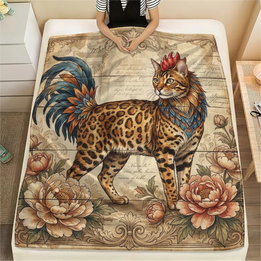 1PC Retro Cat Flowers Print Flannel Blanket, High quality All Seasons, Home Decor, Warmth and Comfort, Perfect for Christmas Gifts 80cm x 120cm
1PC Retro Cat Flowers Print Flannel Blanket, High quality All Seasons, Home Decor, Warmth and Comfort, Perfect for Christmas Gifts 80cm x 120cm