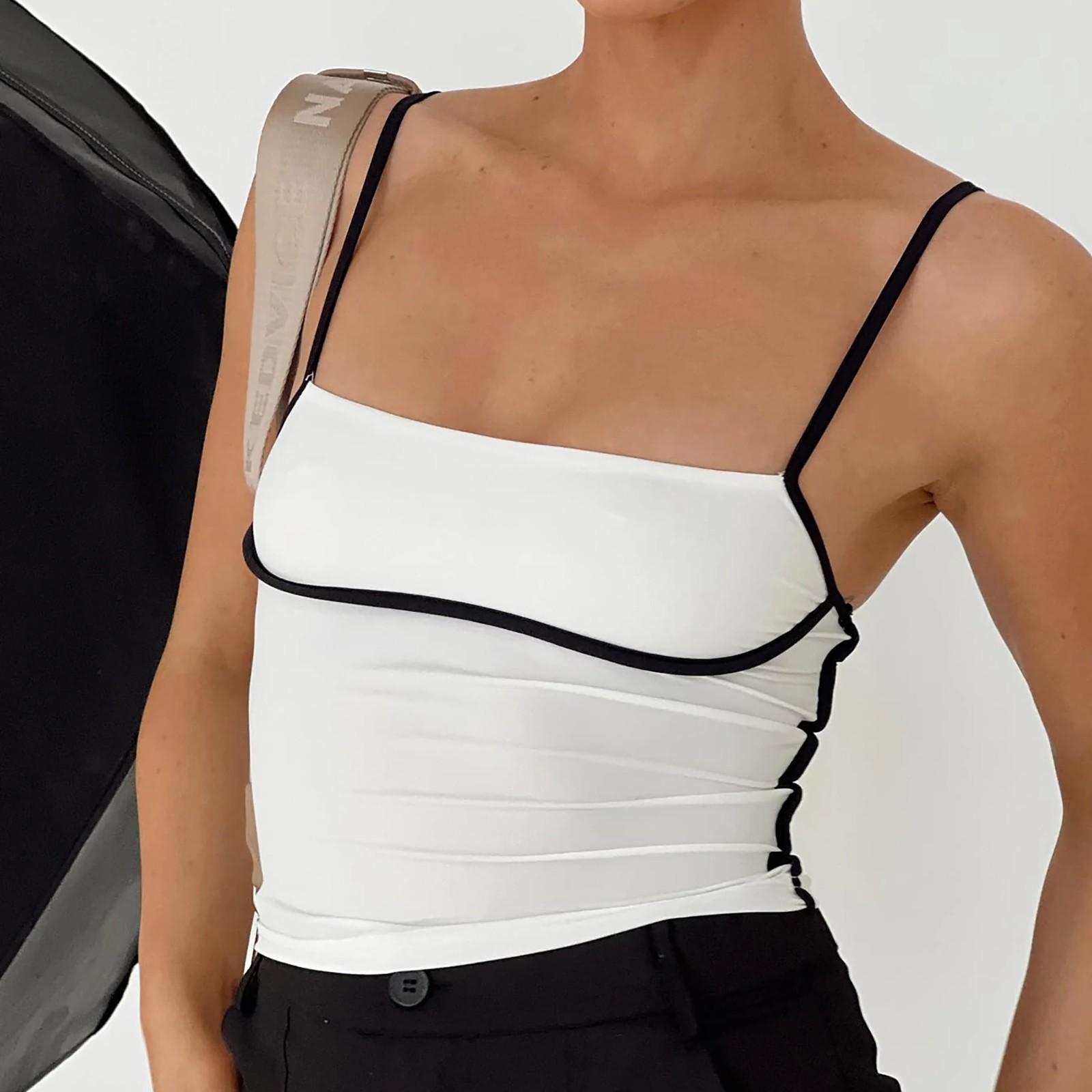 Женский летний повседневный однотонный топ на бретельках с квадратным вырезом и бретельками M белый
Женский летний повседневный однотонный топ на бретельках с квадратным вырезом и бретельками M белый