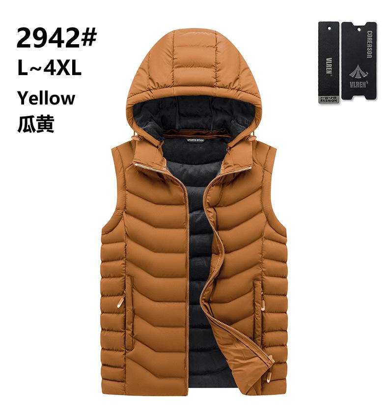 Type vest casual fashion cotton vest hooded detachable solid color autumn and winter L жовтий
Type vest casual fashion cotton vest hooded detachable solid color autumn and winter L жовтий